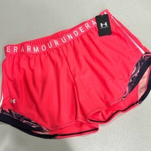 Under Armour Women's XXL Play Up 3.0 Shorts Loose Black Pink Coral NWT
